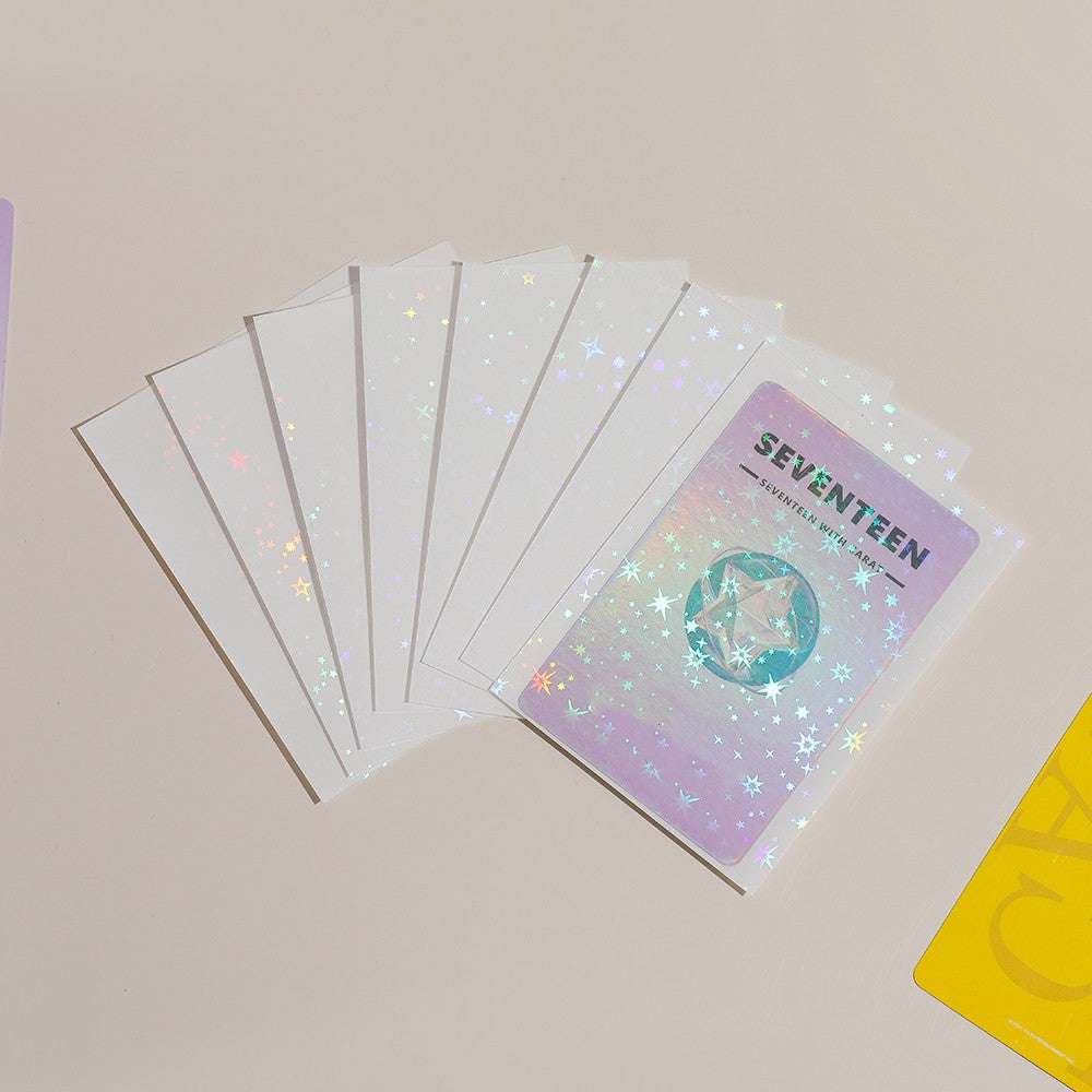 Laser Heart double-layer card film star surrounding Polaroid small card cover