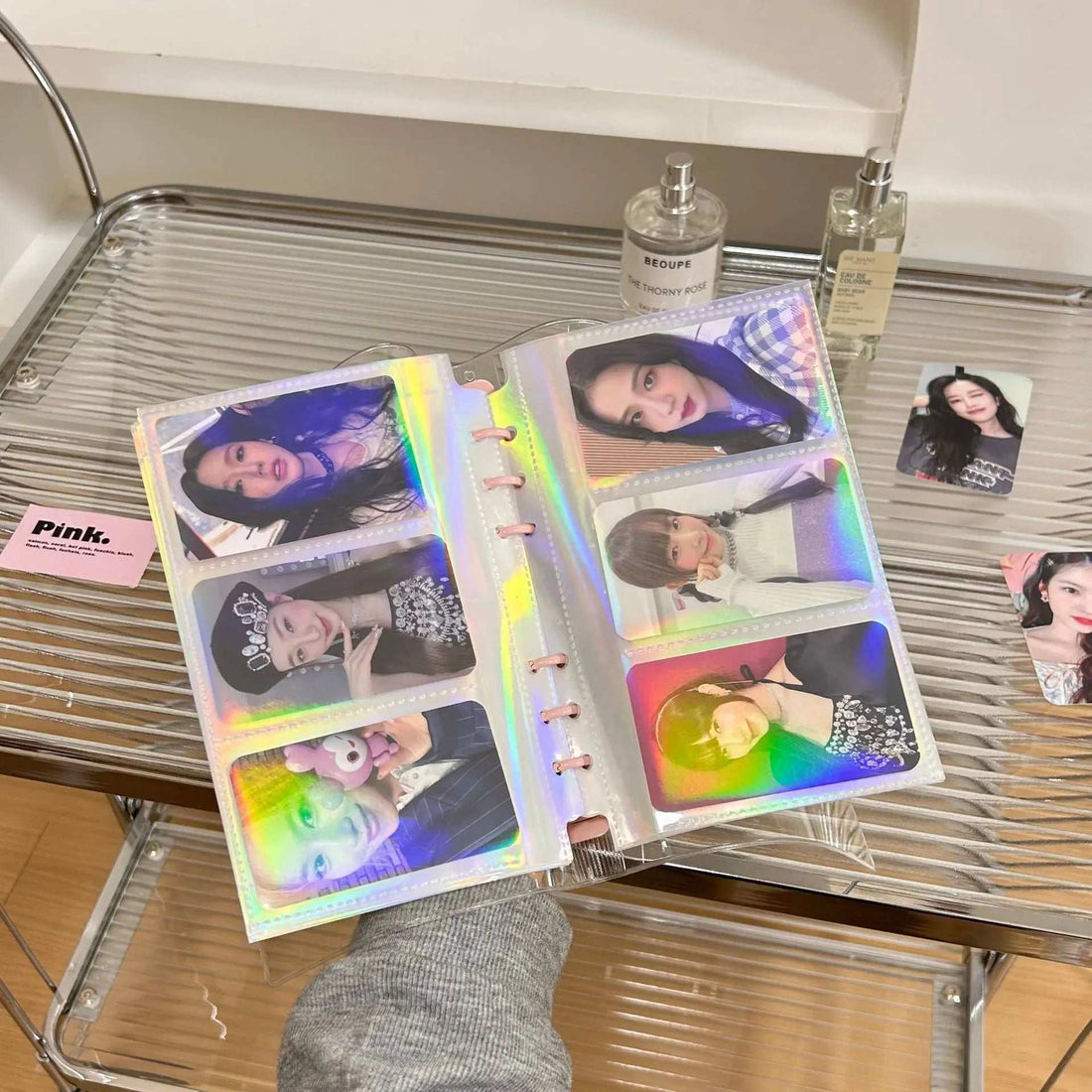 10pcs A6 Laser Binder Photocard Sleeves Kpop Idol Photo Album Binder