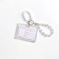Crystal Butterfly 3inch Kpop Photocard Holder Photo Display Album Credit ID Card Bus Card Cover Keychains Protective Case flower2