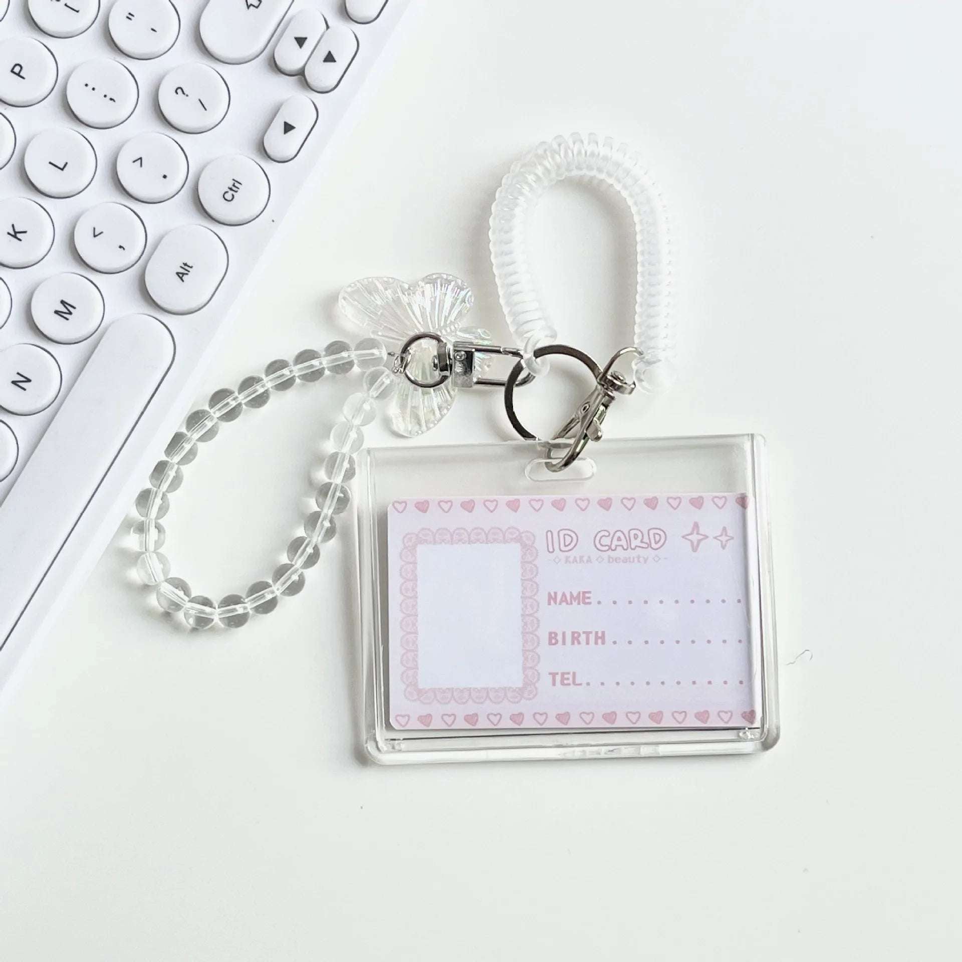 Crystal Butterfly 3inch Kpop Photocard Holder Photo Display Album Credit ID Card Bus Card Cover Keychains Protective Case Butterfly 2