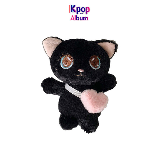 2025 new cartoon backpack cat plush doll pendant student schoolbag decoration cartoon keychain doll girl