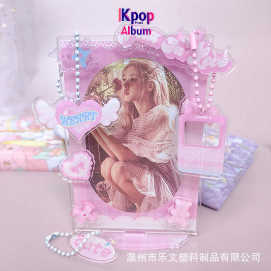 Star dismantling music small card photo frame standing brand keychain cute gift desktop ornament spot wholesale