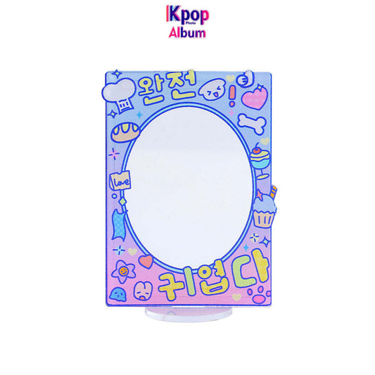 3-inch insert card stand brand sweet girl acrylic desktop ornament star photo storage photo frame photo frame