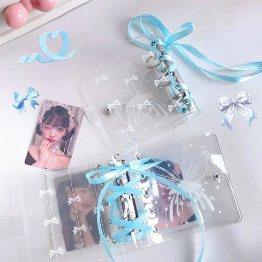 3 Ring Binder Ribbon Butterfly Transparent PVC