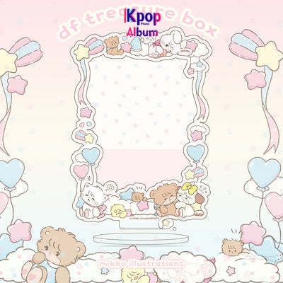 Cat card acrylic photo frame Polaroid photo Idol universal three-inch double card position card card