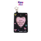 ins style student denim love hollow 3 inch star chasing small card cover girl campus card subway card pendant card bag