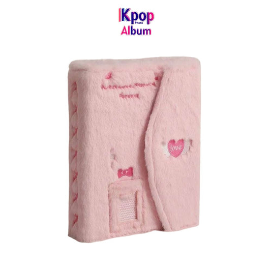 A5 Plush Binder Photocard Holder Kawaii Photo Album Kpop Idol Photocards Collect Book Student School Notebook Stationery