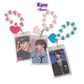 Summer transparent acrylic hard card cover, love keychain pendant card bag, girl Polaroid 3-inch star chasing card cover