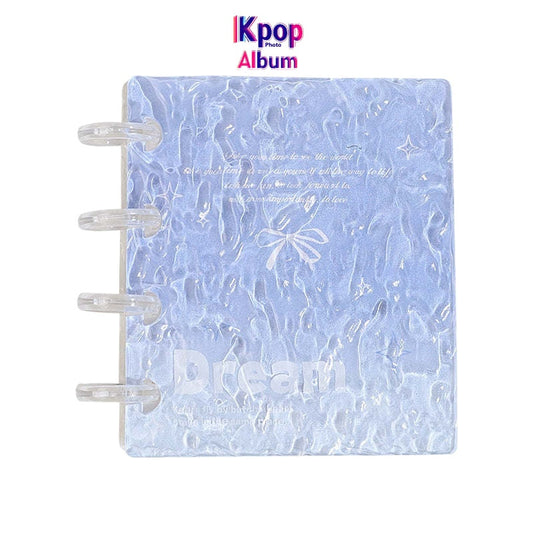 High-value ins water ripple card album, a palace grid of 3 inches, photo album, mini acrylic love bean small card storage album