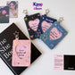 ins style student denim love hollow 3 inch star chasing small card cover girl campus card subway card pendant card bag