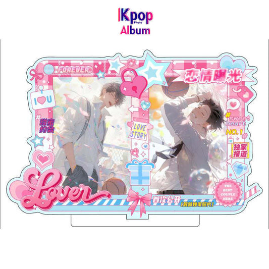 Love Open Star Small Card Acrylic Photo Frame Polaroid Photo Aidou Three-inch Double Card Position Card