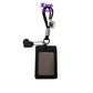 Korean version vertical double card position lanyard card cover girl solid color three-inch Polaroid star chasing card cover meal card campus card bag