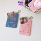 ins style student denim love hollow 3 inch star chasing small card cover girl campus card subway card pendant card bag