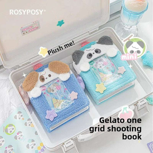 3inch Plush Binder Photocard Holder Kpop Idol Photo Albums with 15pcs Inner Pages Card Collect Book Album for Photographs